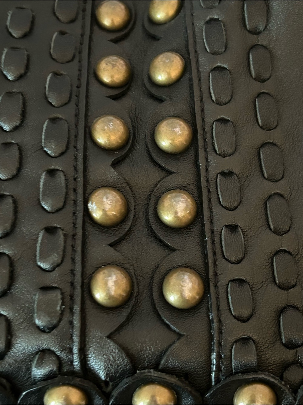 Isabella Fiore Studded Black Shoulder Bag GUC - Picture 14 of 16